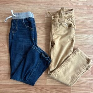 Cat & Jack Dark Blue and Tan Kids Jeans Set